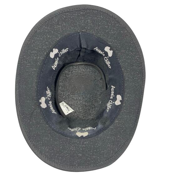 EUC - Aussie Chiller Soak Me Black Perforated Faux Suede Hat - Picture 3 of 7